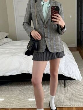 Izsaac Mizrachi Blazer Grey And Blue Size Small Like New